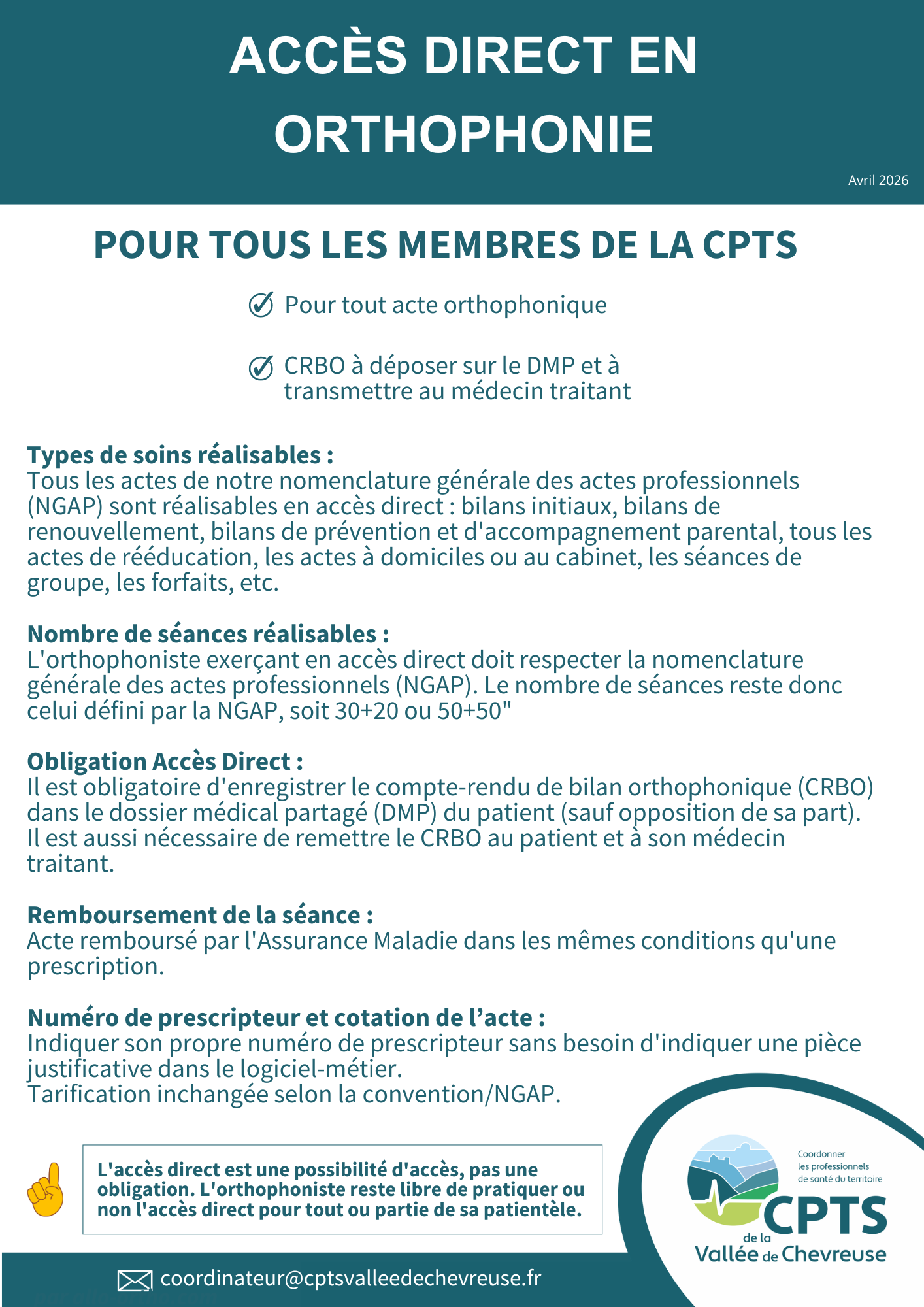 260505 Mémo Accès Direct Ortho